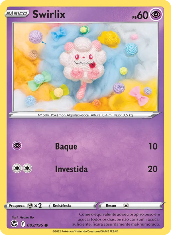 Carta Swirlix, número 083/195 da coleção Tempestade Prateada
