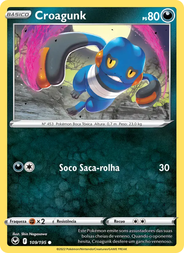 Carta Croagunk, número 109/195 da coleção Tempestade Prateada
