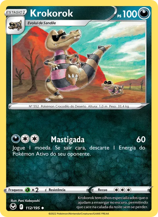Carta Krokorok, número 112/195 da coleção Tempestade Prateada