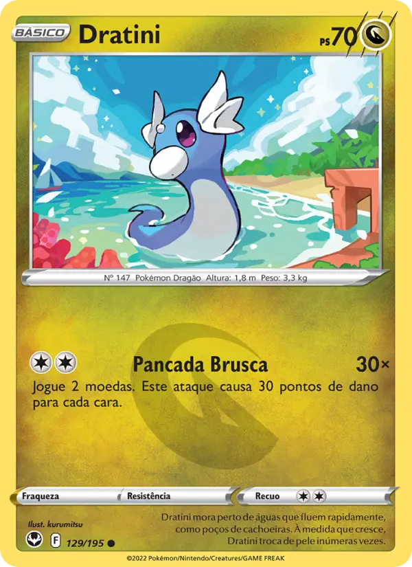Carta Dratini, número 129/195 da coleção Tempestade Prateada