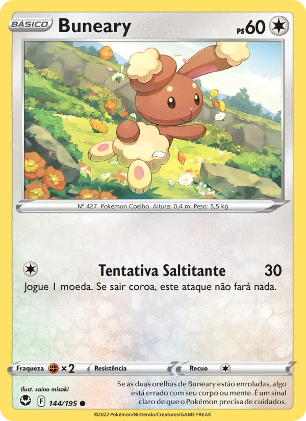 Carta Buneary, número 144/195 da coleção Tempestade Prateada