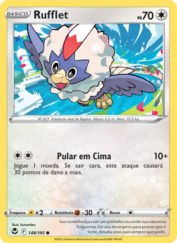 Carta Rufflet, número 148/195 da coleção Tempestade Prateada