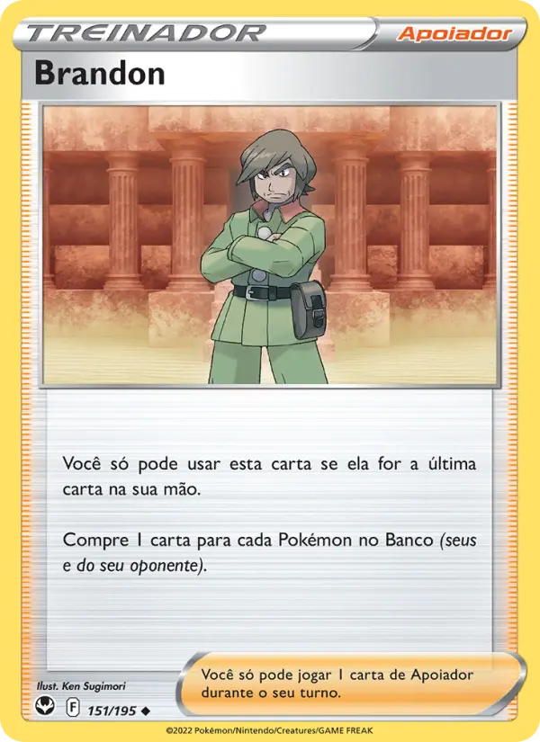 Carta Brandon, número 151/195 da coleção Tempestade Prateada