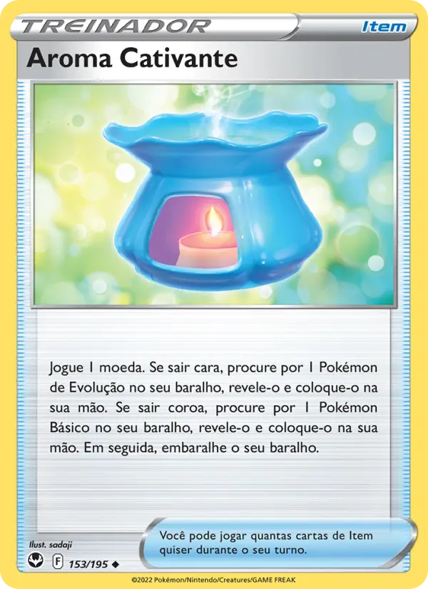 Carta Aroma Cativante, número 153/195 da coleção Tempestade Prateada