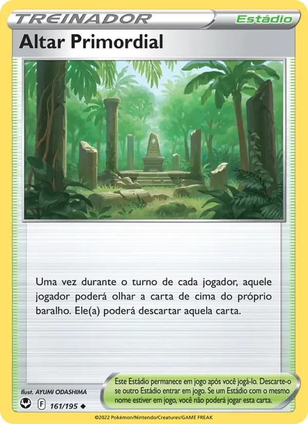 Carta Altar Primordial, número 161/195 da coleção Tempestade Prateada
