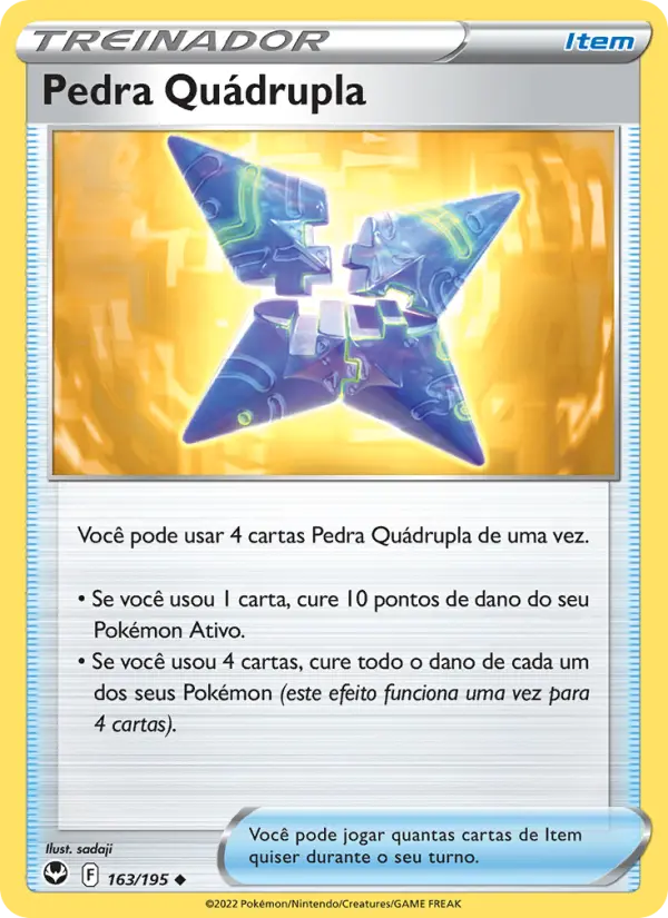 Carta Pedra Quádrupla, número 163/195 da coleção Tempestade Prateada