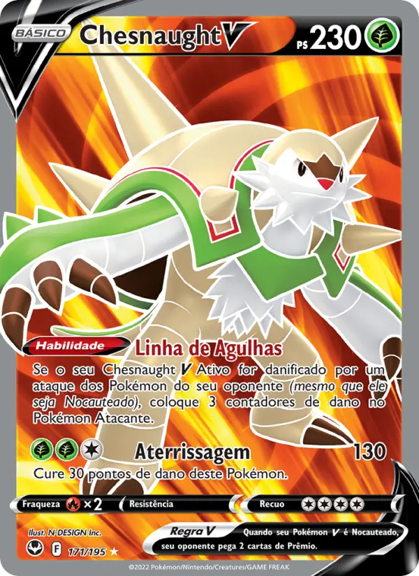 Carta Chesnaught V, número 171/195 da coleção Tempestade Prateada