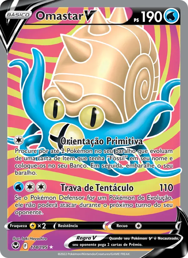 Carta Omastar V, número 174/195 da coleção Tempestade Prateada