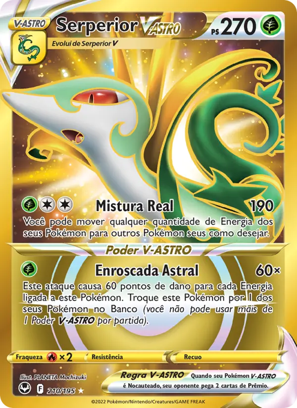 Carta Serperior V-ASTRO, número 210/195 da coleção Tempestade Prateada