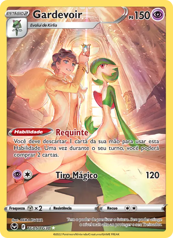 Carta Gardevoir, número TG05/30 da coleção Tempestade Prateada Galeria de Treinador