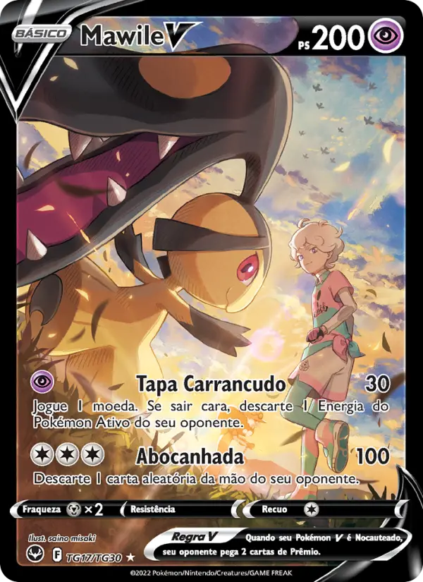 Carta Mawile V, número TG17/30 da coleção Tempestade Prateada Galeria de Treinador