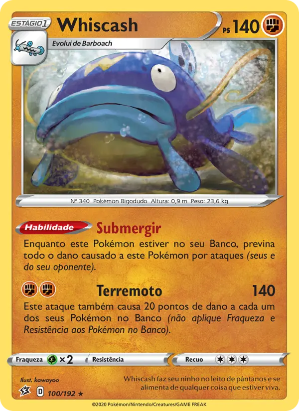 Carta Whiscash, número 100/192 da coleção Rixa Rebelde