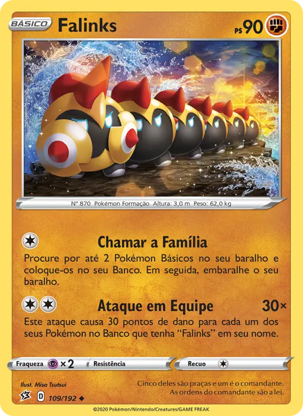 Carta Falinks, número 109/192 da coleção Rixa Rebelde