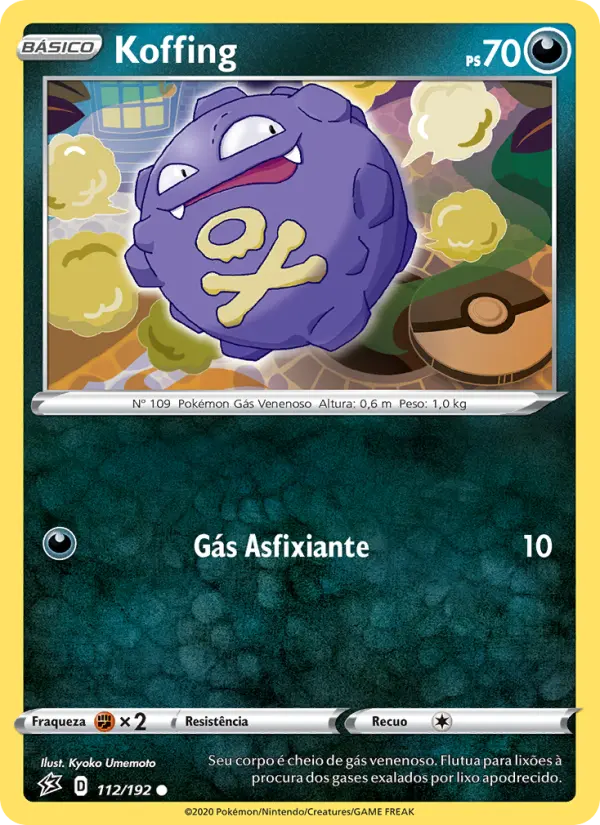 Carta Koffing, número 112/192 da coleção Rixa Rebelde