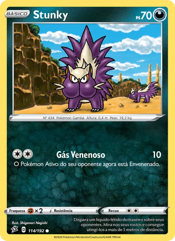 Carta Stunky, número 114/192 da coleção Rixa Rebelde