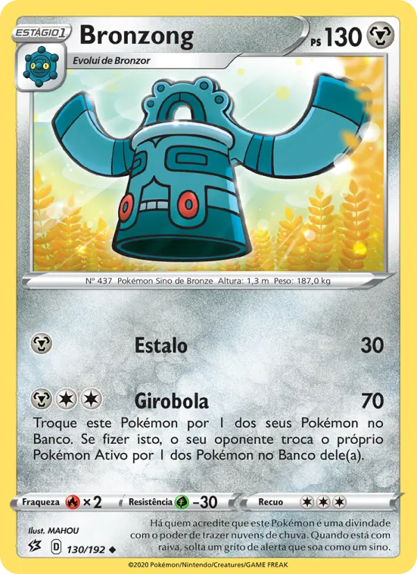Carta Bronzong, número 130/192 da coleção Rixa Rebelde