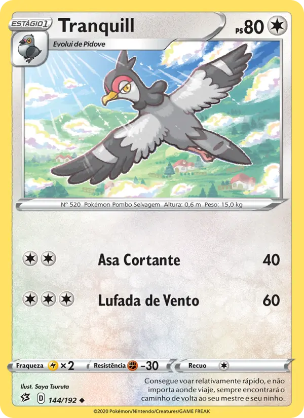 Carta Tranquill, número 144/192 da coleção Rixa Rebelde