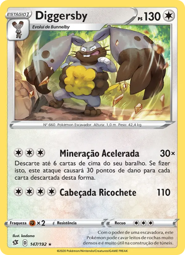 Carta Diggersby, número 147/192 da coleção Rixa Rebelde