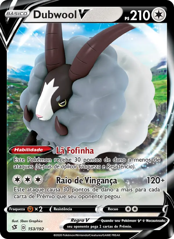 Carta Dubwool V, número 153/192 da coleção Rixa Rebelde