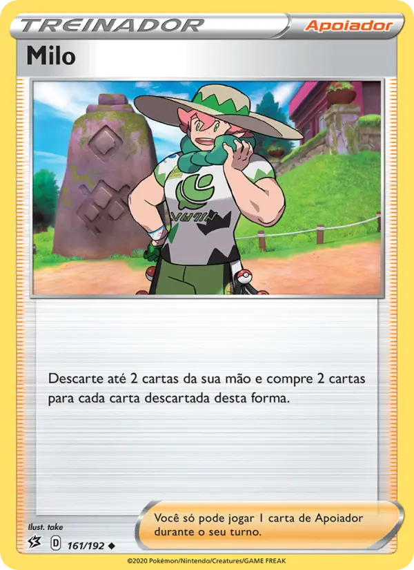 Carta Milo, número 161/192 da coleção Rixa Rebelde