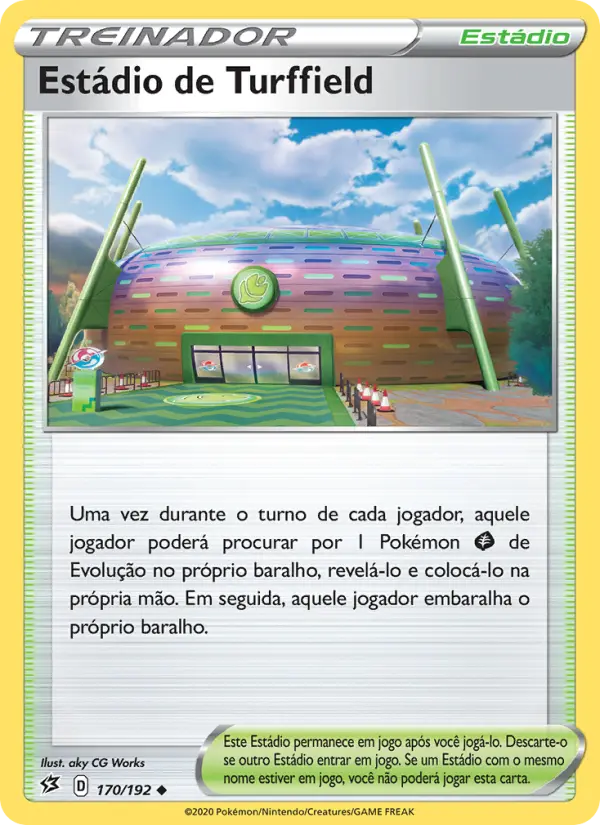 Carta Estádio de Turffield, número 170/192 da coleção Rixa Rebelde