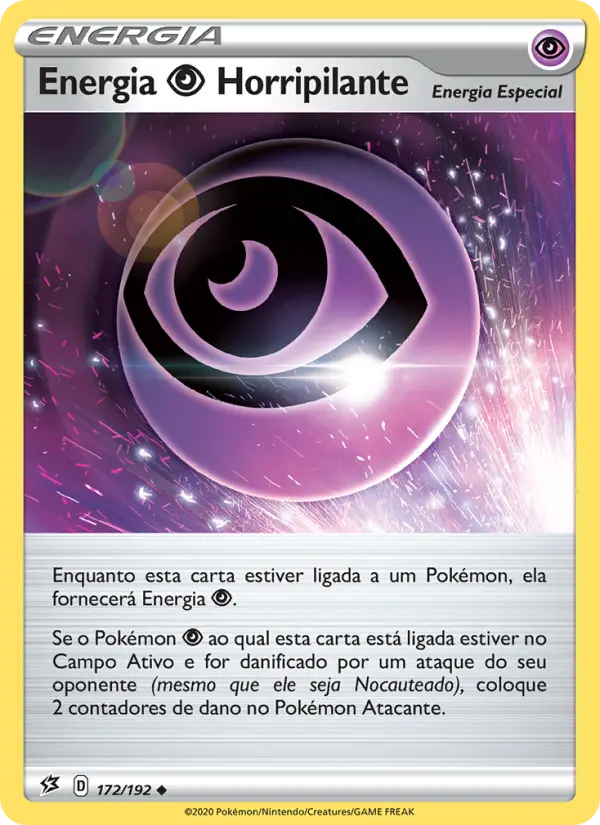 Carta Energia Psychic Horripilante, número 172/192 da coleção Rixa Rebelde