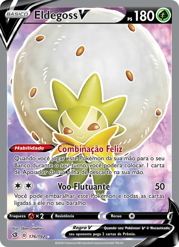 Carta Eldegoss V, número 176/192 da coleção Rixa Rebelde