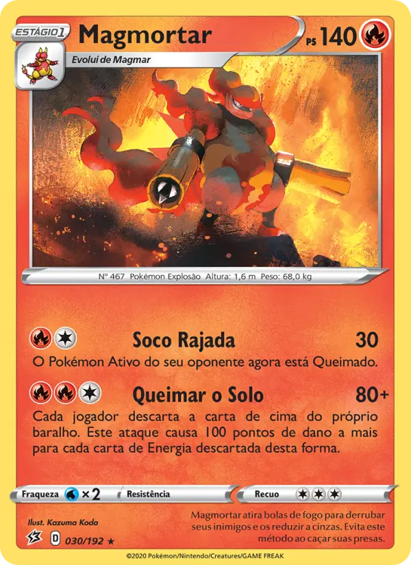 Carta Magmortar, número 30/192 da coleção Rixa Rebelde