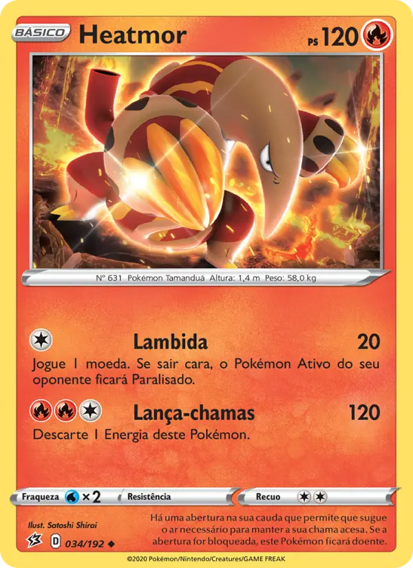 Carta Heatmor, número 34/192 da coleção Rixa Rebelde