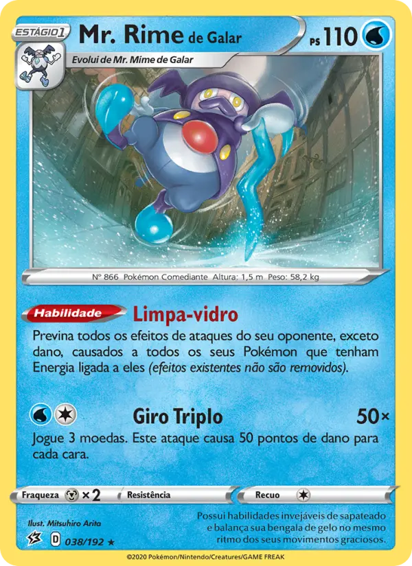 Carta Mr. Rime de Galar, número 38/192 da coleção Rixa Rebelde