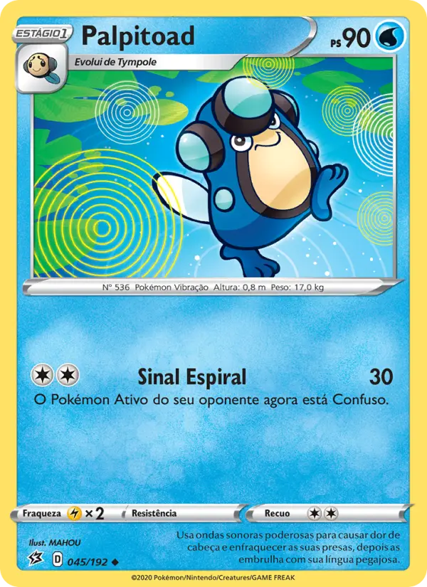 Carta Palpitoad, número 45/192 da coleção Rixa Rebelde