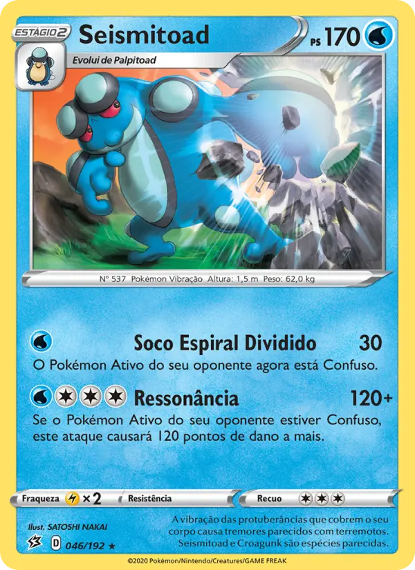 Carta Seismitoad, número 46/192 da coleção Rixa Rebelde
