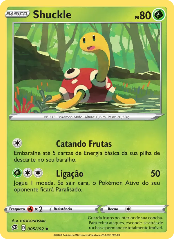 Carta Shuckle, número 5/192 da coleção Rixa Rebelde
