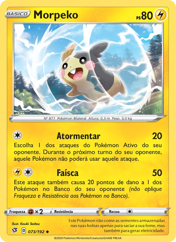 Carta Morpeko, número 73/192 da coleção Rixa Rebelde