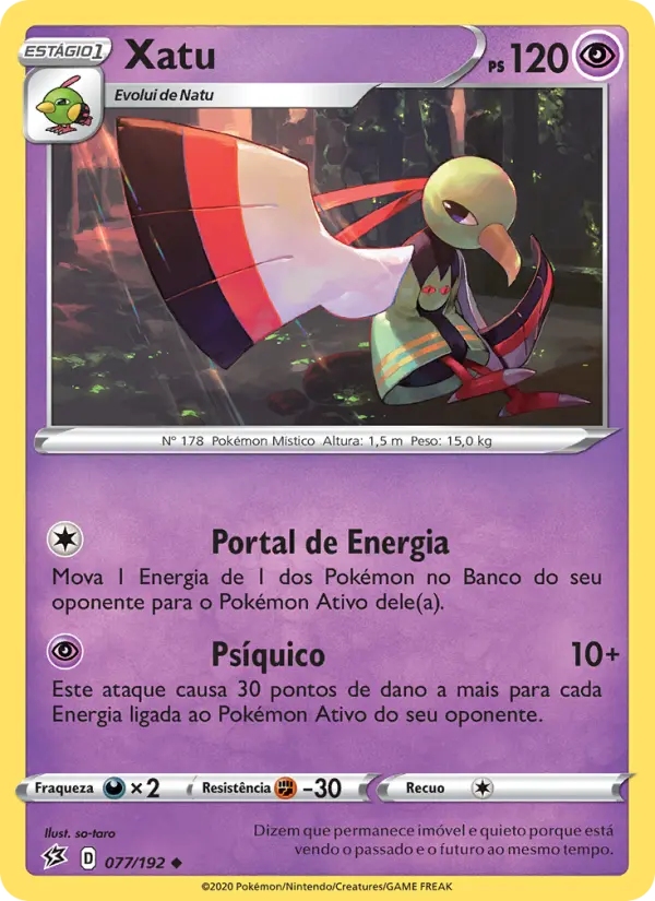 Carta Xatu, número 77/192 da coleção Rixa Rebelde