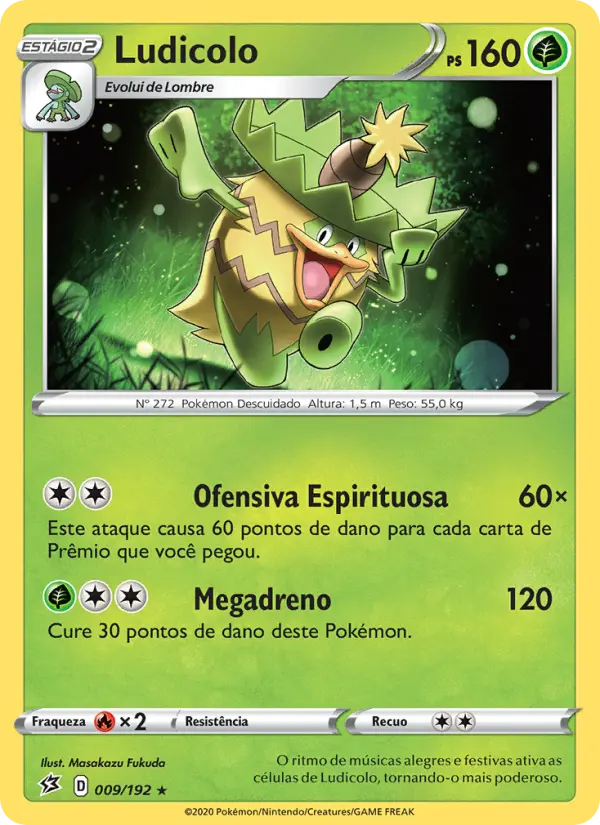 Carta Ludicolo, número 9/192 da coleção Rixa Rebelde