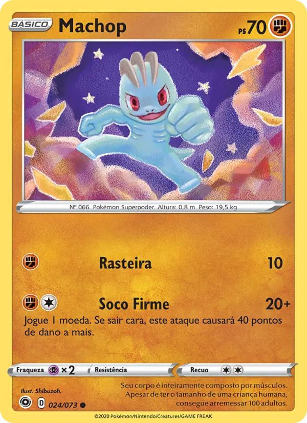 Carta Machop, número 24/73 da coleção Caminho do Campeão