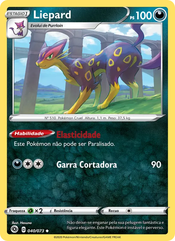 Carta Liepard, número 40/73 da coleção Caminho do Campeão