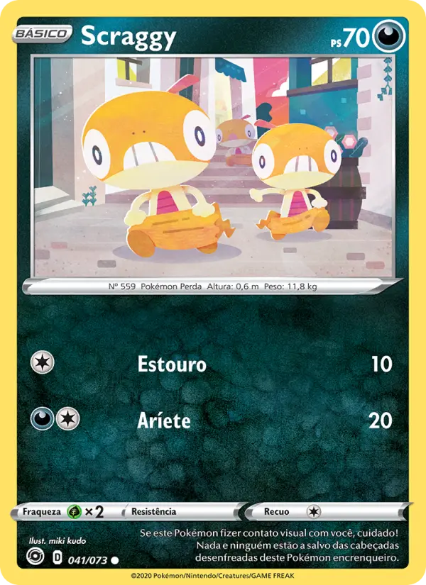Carta Scraggy, número 41/73 da coleção Caminho do Campeão