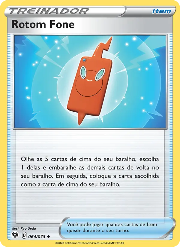 Carta Rotom Fone, número 64/73 da coleção Caminho do Campeão