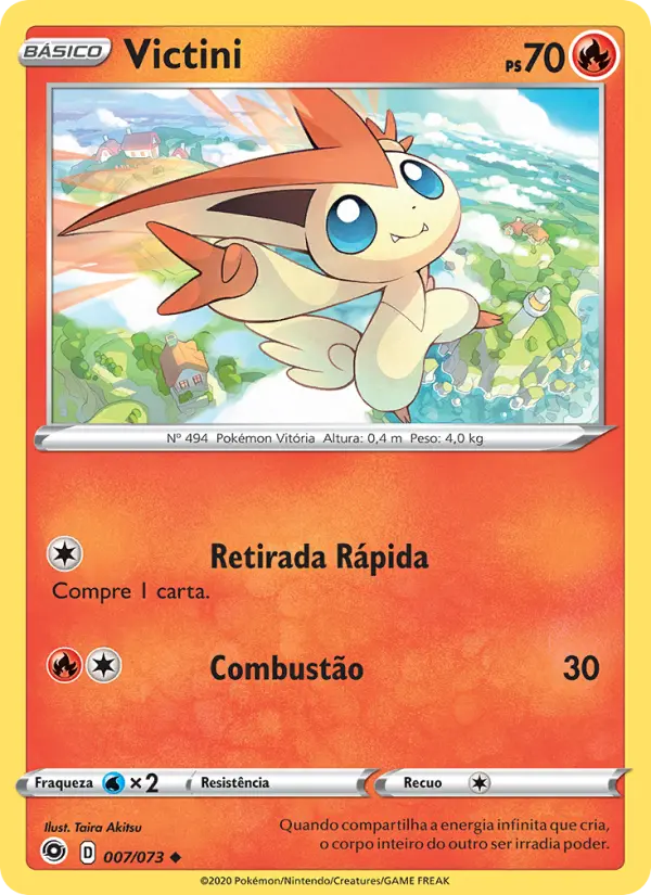 Carta Victini, número 7/73 da coleção Caminho do Campeão