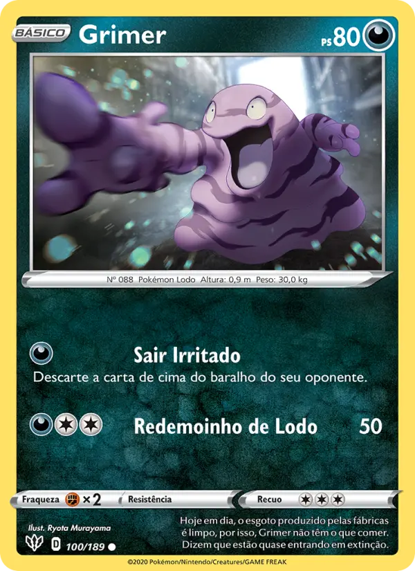 Carta Grimer, número 100/189 da coleção Escuridão Incandescente