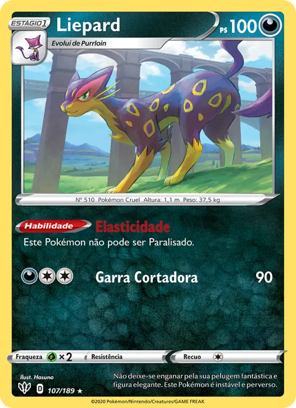 Carta Liepard, número 107/189 da coleção Escuridão Incandescente