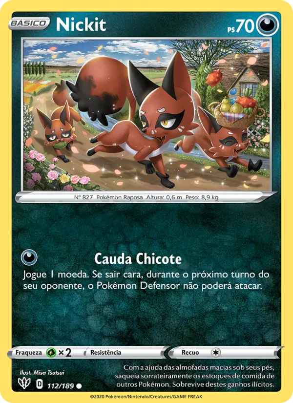 Carta Nickit, número 112/189 da coleção Escuridão Incandescente