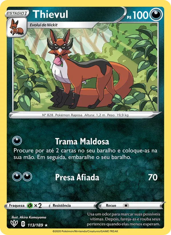 Carta Thievul, número 113/189 da coleção Escuridão Incandescente