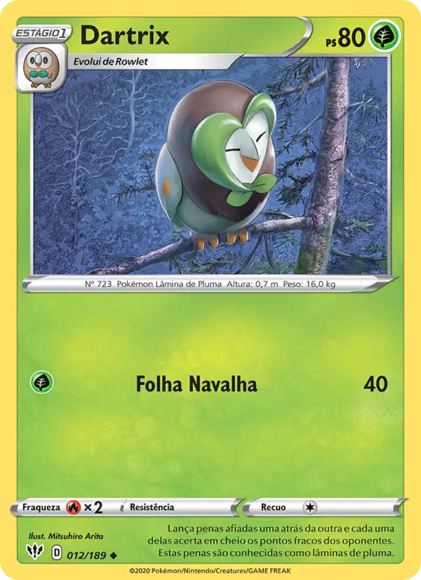 Carta Dartrix, número 12/189 da coleção Escuridão Incandescente