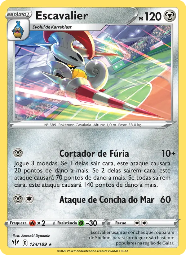 Carta Escavalier, número 124/189 da coleção Escuridão Incandescente
