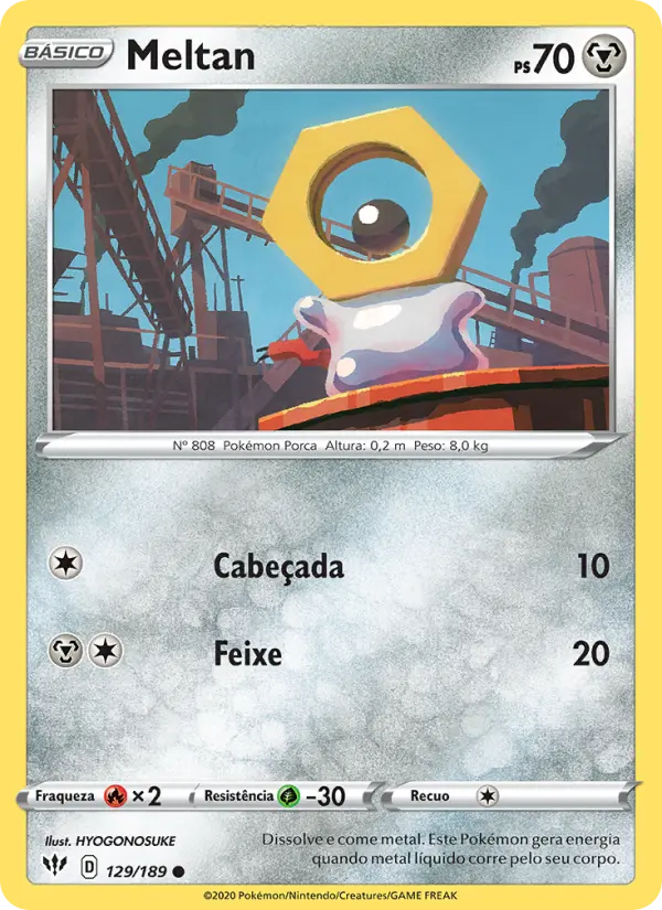 Carta Meltan, número 129/189 da coleção Escuridão Incandescente