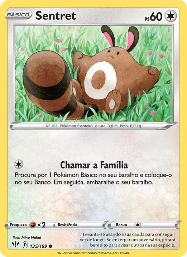 Carta Sentret, número 135/189 da coleção Escuridão Incandescente