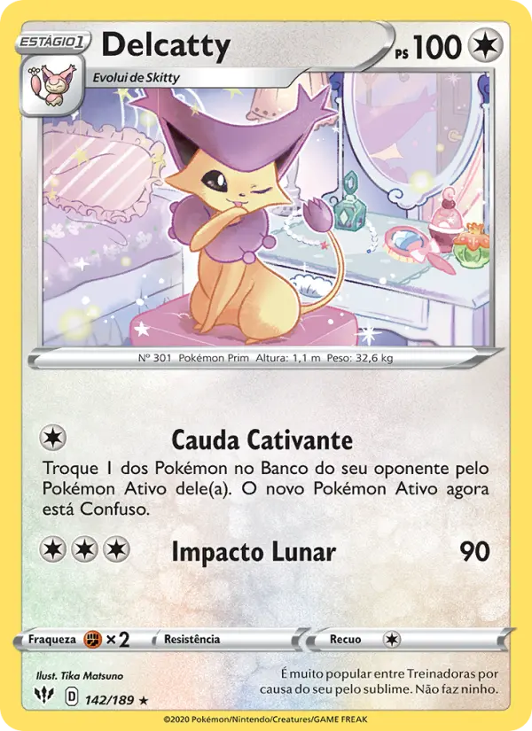 Carta Delcatty, número 142/189 da coleção Escuridão Incandescente